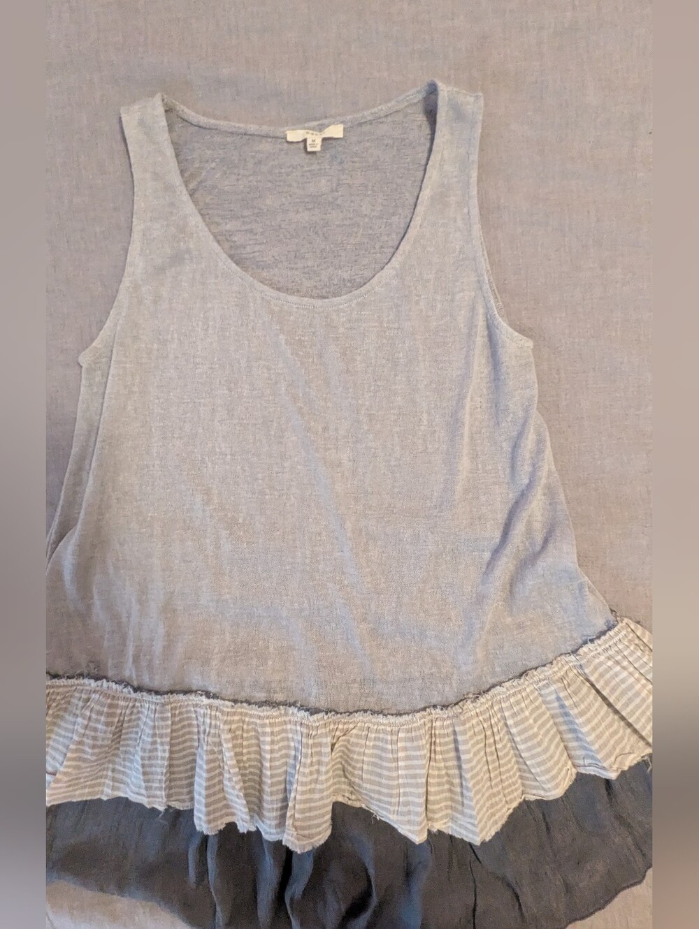 Easel Layering Knit Top With Ruffle